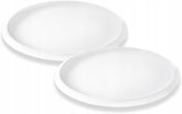 Wilmax Porzellan-Dessertteller Ø 24 cm, 2er Set, Weiß WL-991236/A2